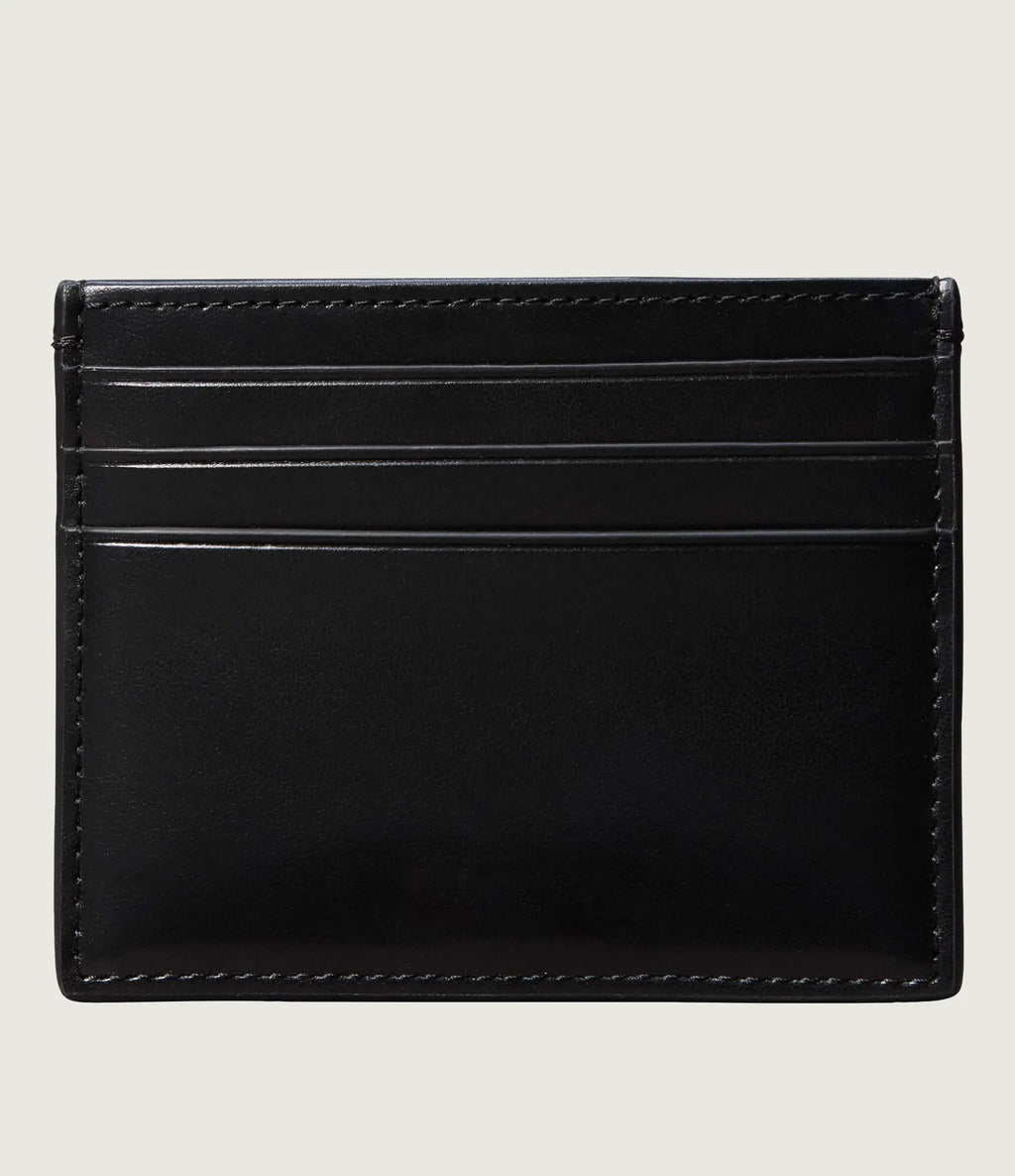 Noir - CALVIN KLEIN Porte-cartes cuir anti-RFID avec logo