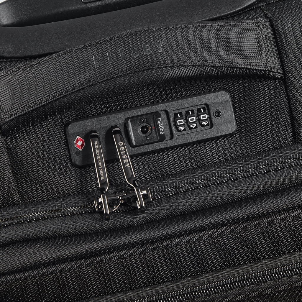 Noir - DELSEY Shadow DLX Valise cabine extensible 55 cm Noir