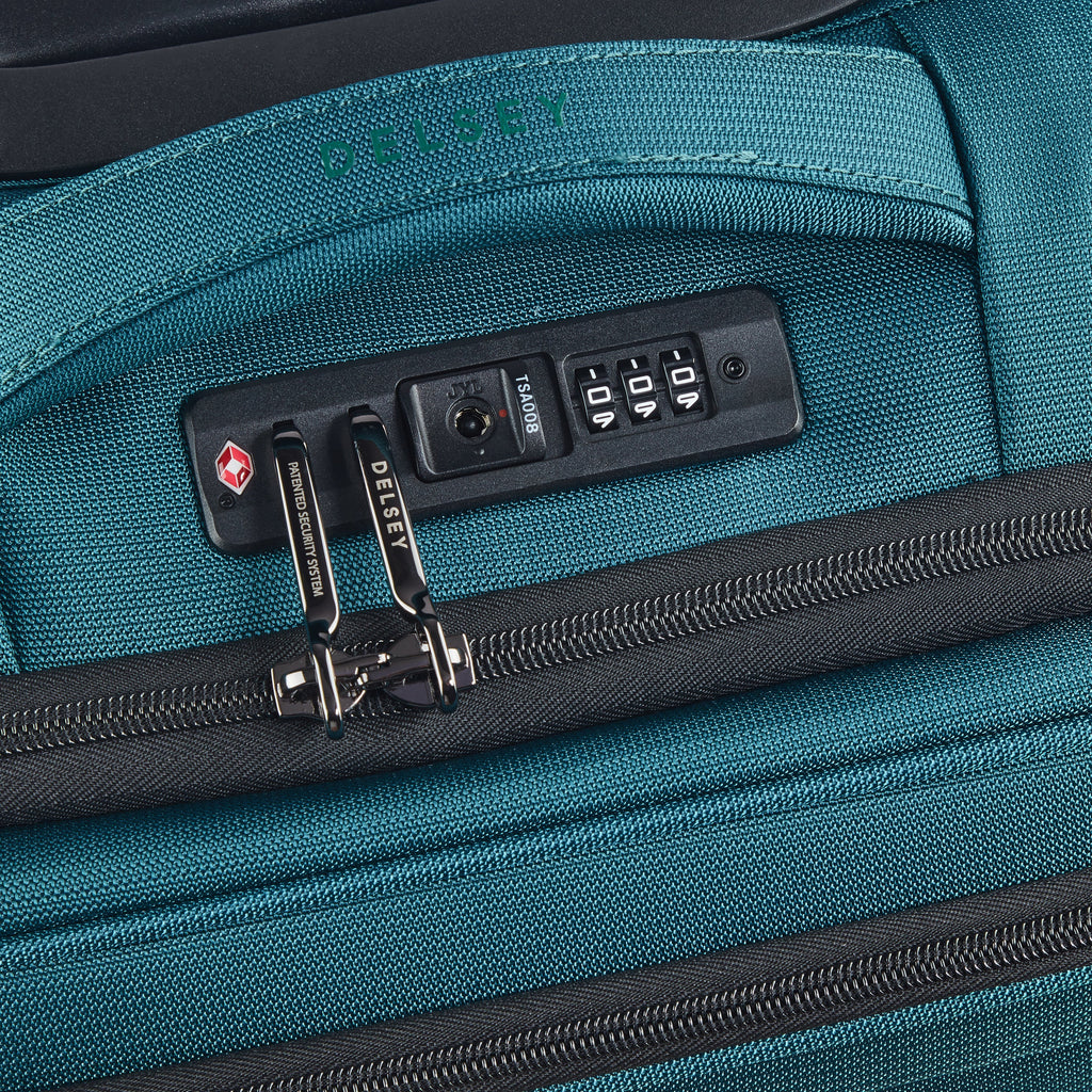 Bleu vert - DELSEY Shadow DLX Valise cabine extensible 55 cm Bleu vert