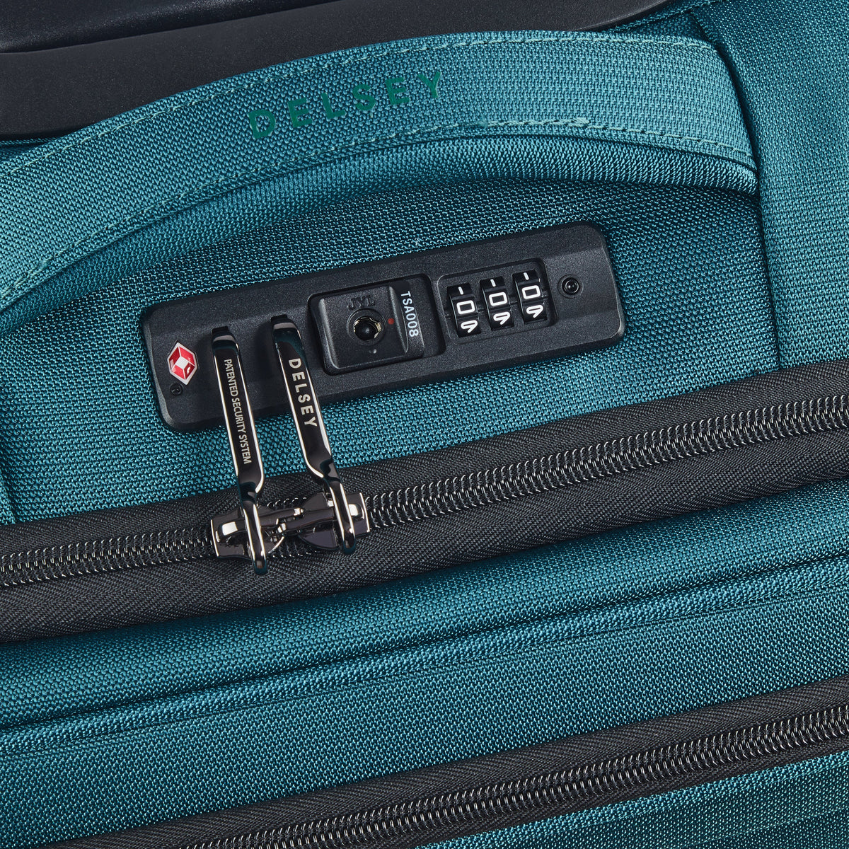 Bleu vert - DELSEY Shadow DLX Valise cabine extensible 55 cm Bleu vert