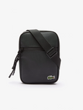 Noir - LACOSTE Petite sacoche plate LCST croisée en toile enduite