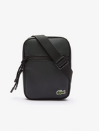 Noir - LACOSTE Petite sacoche plate LCST croisée en toile enduite