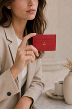 Rouge - LANCASTER Porte-cartes City Philos
