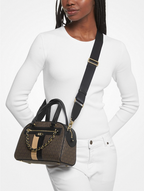 NOIR/CAMEL - MICHAEL KORS Petit sac Williamsburg à logo et rayures