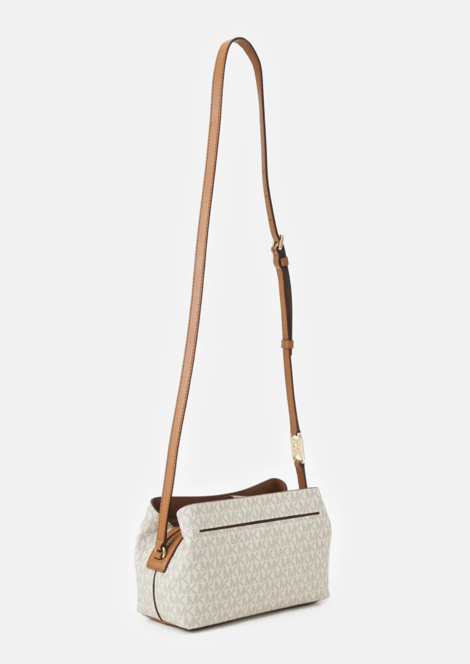 Vanilla/acorn - MICHAEL KORS Sac besace Kensington cuir grainé vanilla/acorn