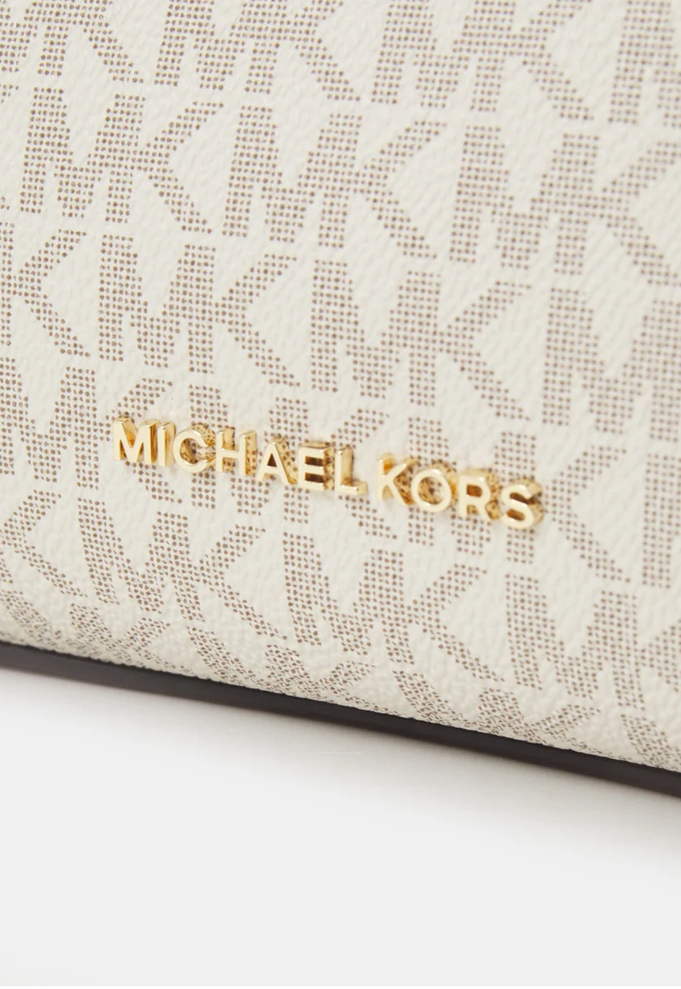 Vanilla/acorn - MICHAEL KORS Sac besace Kensington cuir grainé vanilla/acorn