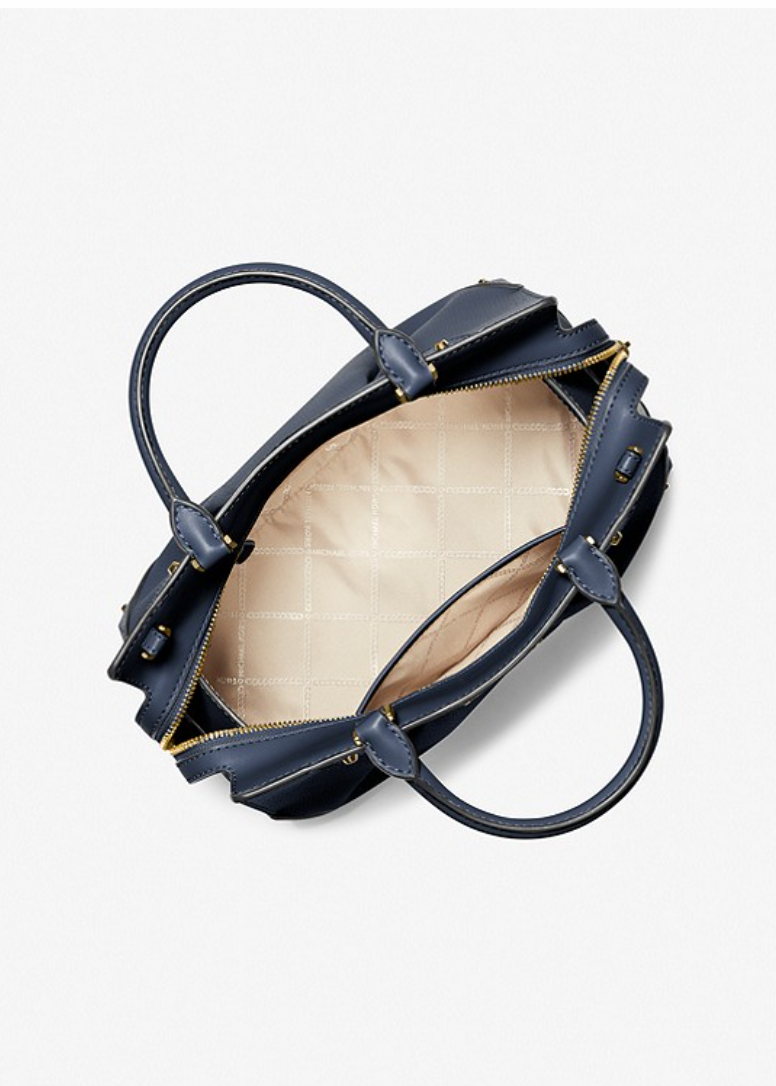 Bleu marine - MICHAEL KORS Sac Enzo de taille moyenne en cuir Bleu marine