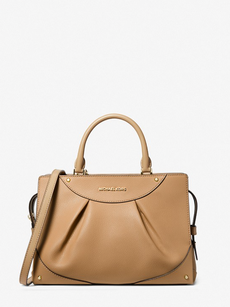 Camel - Sac Enzo de taille moyenne en cuir Bleu marine