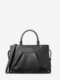 Noir - Sac Enzo de taille moyenne en cuir Bleu marine