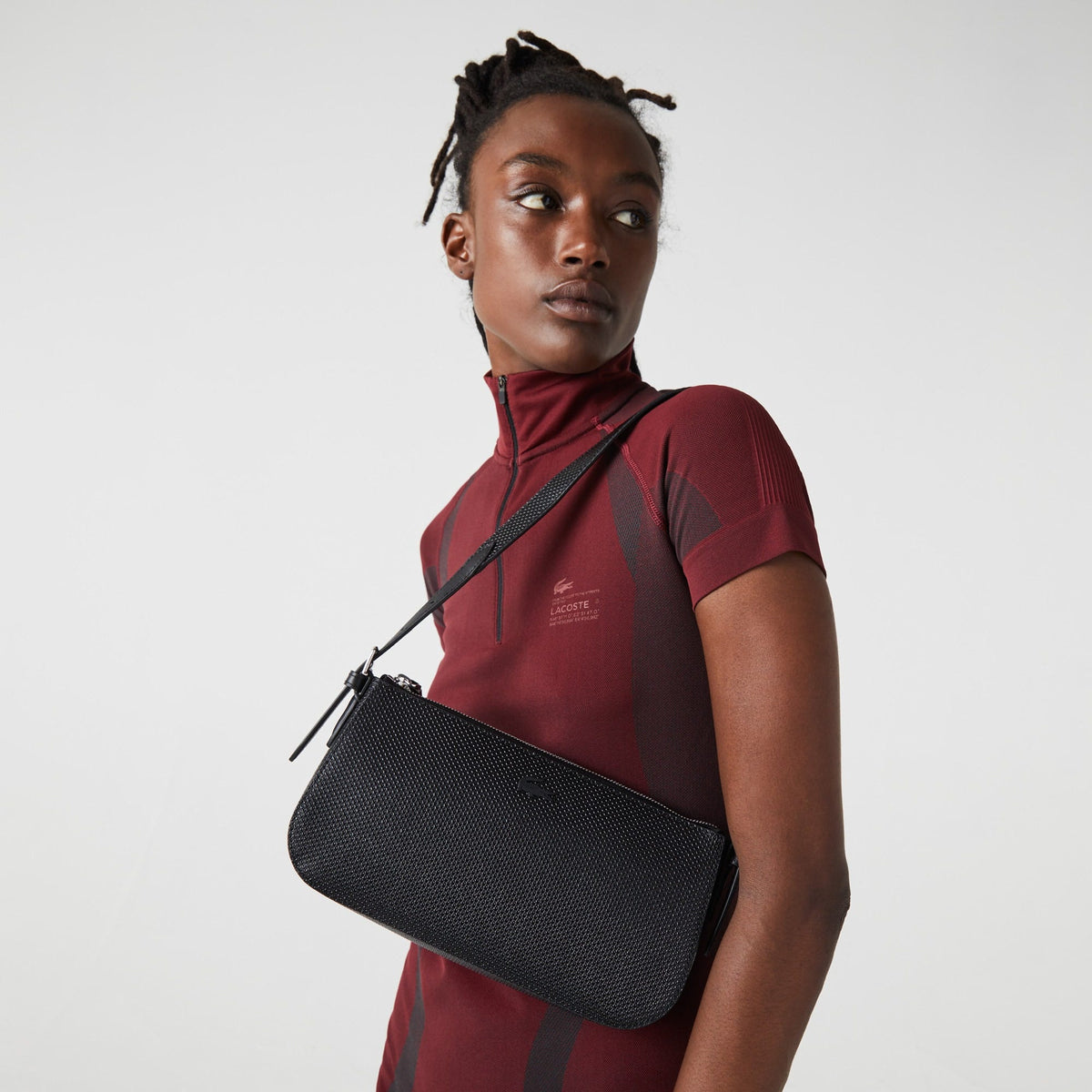 Noir - LACOSTE Sac baguette Chantaco