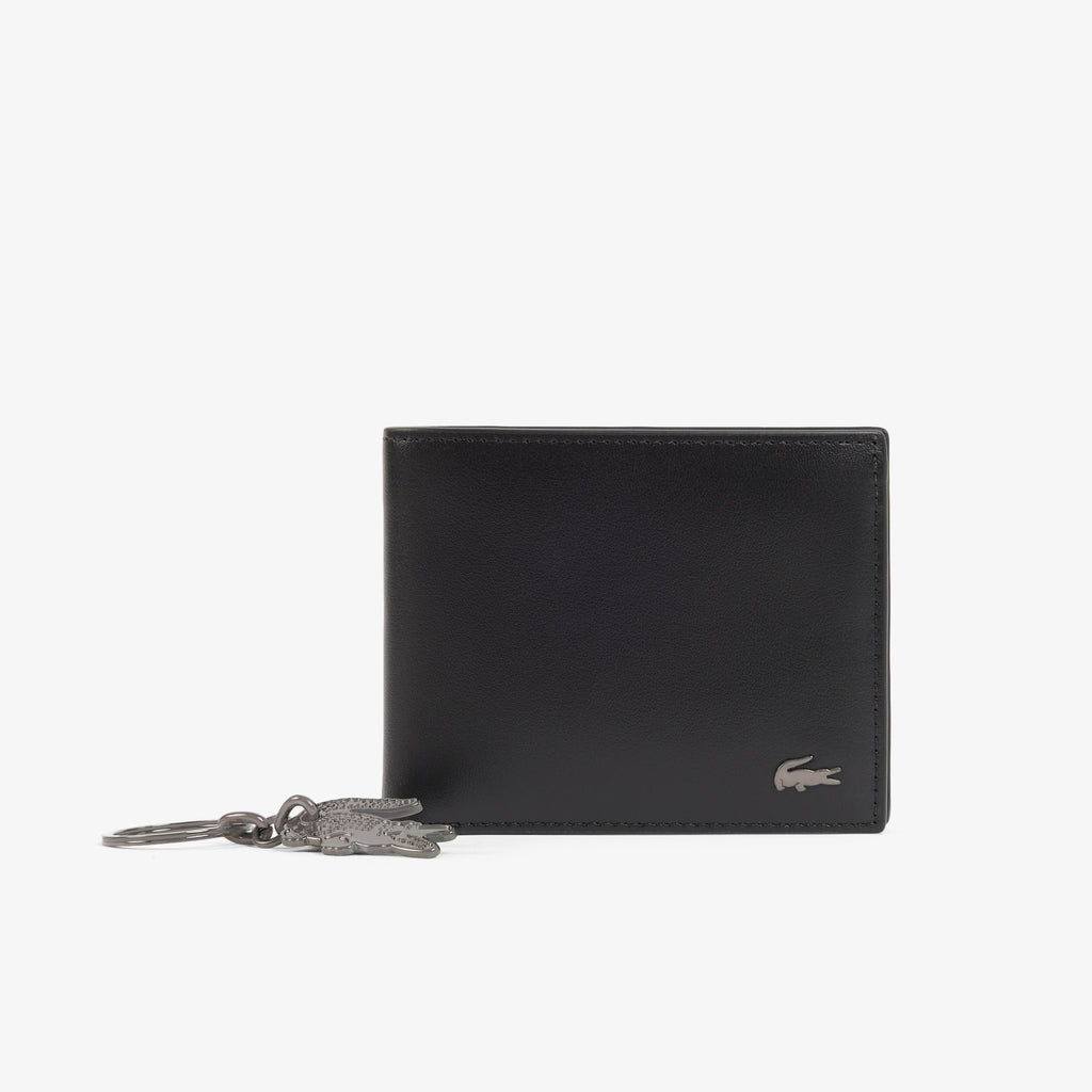 Noir - LACOSTE Coffret portefeuille FG et porte-clés crocodile