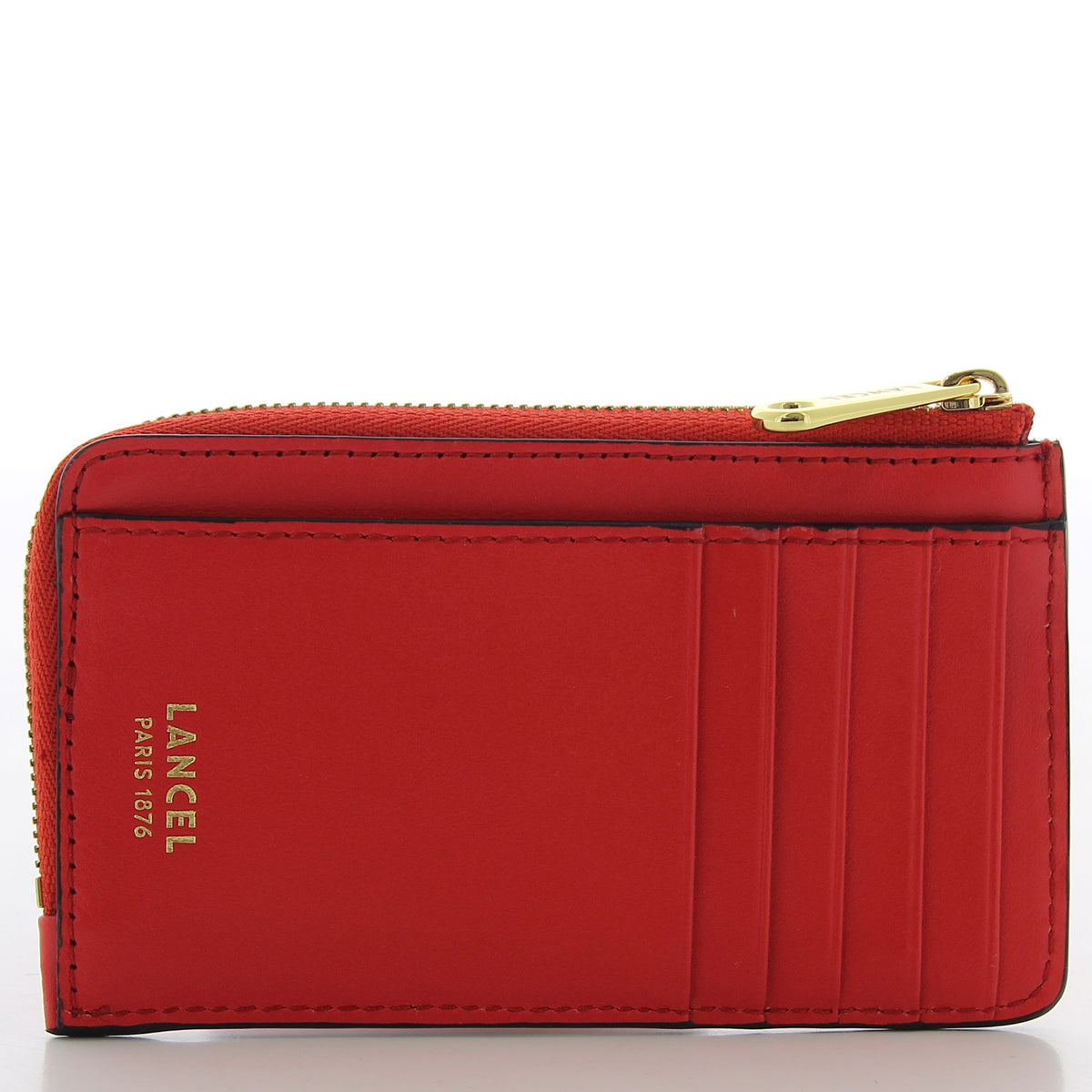 Rouge - LANCEL Porte-cartes zippé Angèle