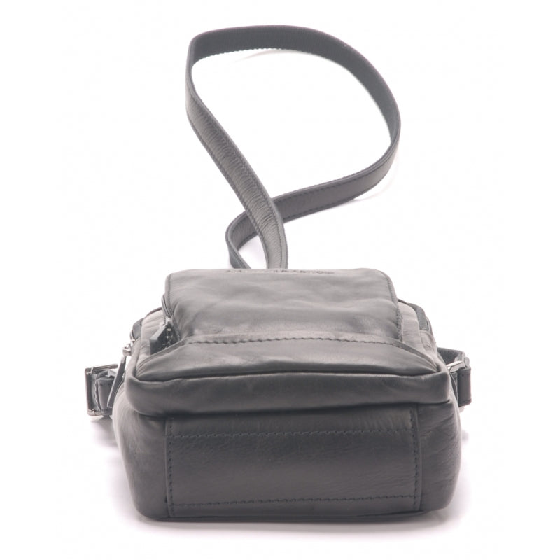 Arthur et Aston Pochette porté travers homme cuir noir taille S