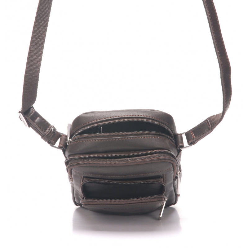 Arthur et Aston Pochette porté travers homme cuir châtaigne taille S