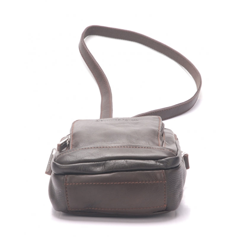 Arthur et Aston Pochette porté travers homme cuir châtaigne taille S
