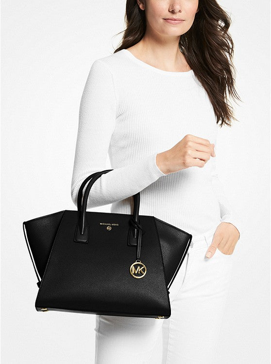Noir - MICHAEL KORS Grand sac Avril en cuir à glissière supérieure