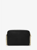 Noir/Doré - MICHAEL KORS Grand sac à bandoulière Jet Set en cuir saffiano Noir/doré