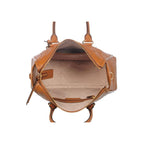 Marron - MICHAEL MICHAEL KORS Cartable moyen Carine en cuir grainé
