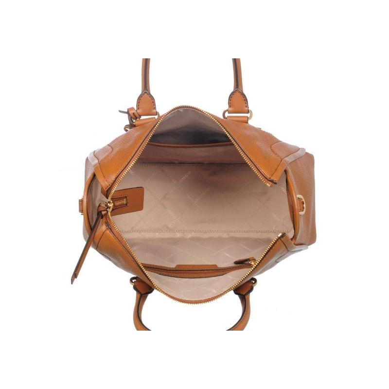 Marron - MICHAEL MICHAEL KORS Cartable moyen Carine en cuir grainé