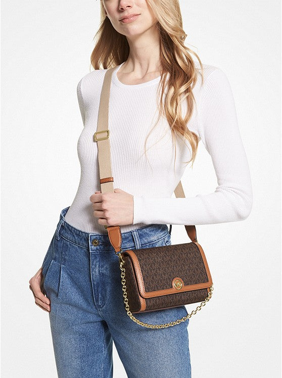 Marron/Noisette - MICHAEL KORS Petit sac à bandoulière convertible Freya avec logo Marron/Noisette