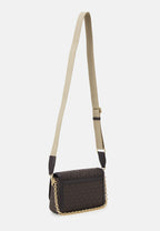 Marron/Noir - Petit sac à bandoulière convertible Freya avec logo Marron/Noir