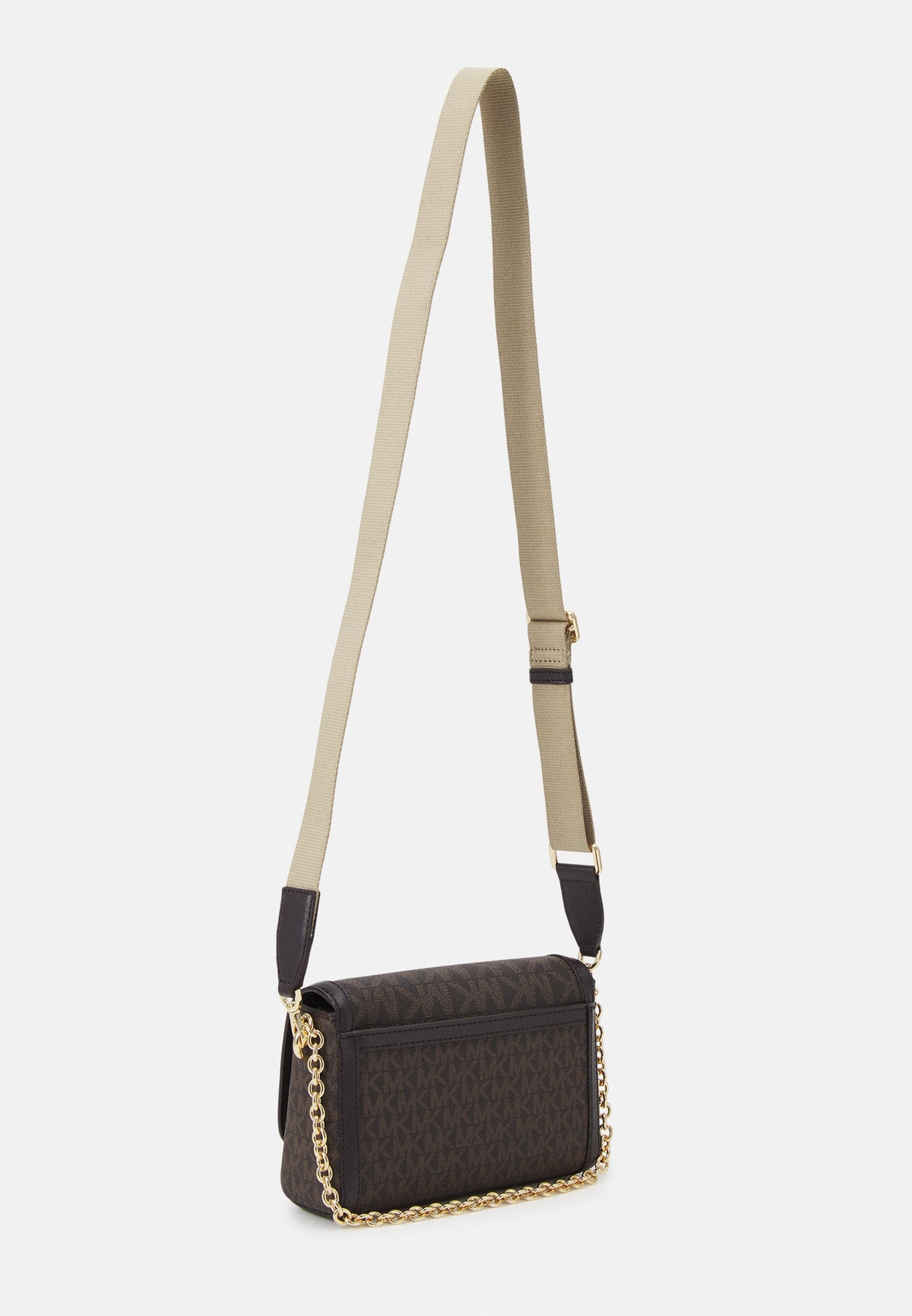 Marron/Noir - Petit sac à bandoulière convertible Freya avec logo Marron/Noir