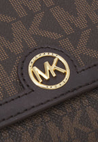 Marron/Noir - Petit sac à bandoulière convertible Freya avec logo Marron/Noir