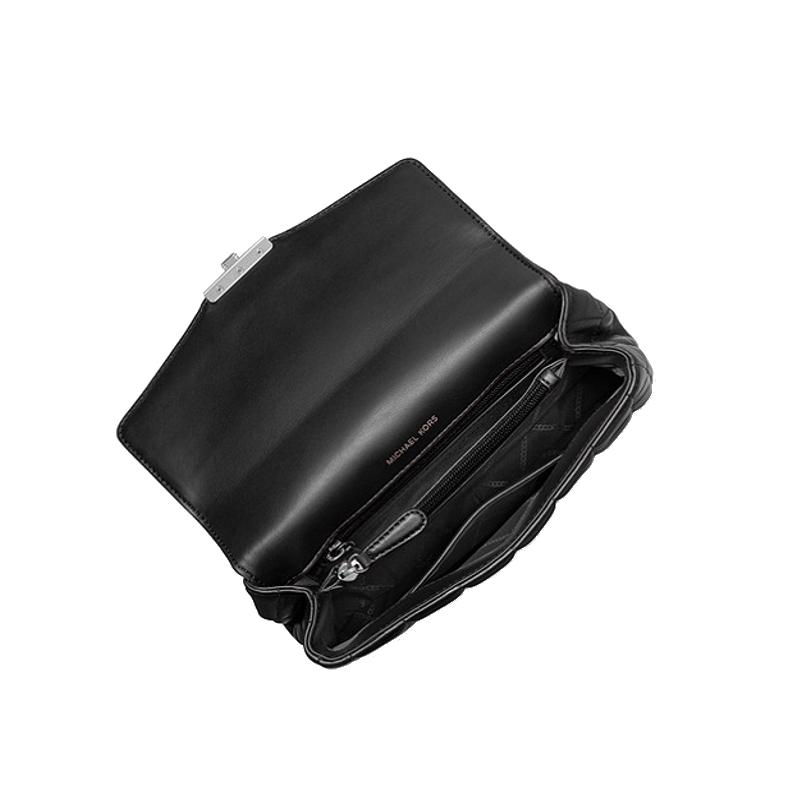 Noir doré - MICHAEL KORS Grand sac porté épaule Soho en cuir matelassé