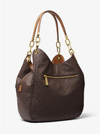 Bronze/Noisette - MICHAEL KORS Grand sac porté épaule Lillie en cuir Bronze/Noisette