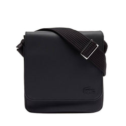 Noir - LACOSTE Sacoche à rabat Lacoste Men's Classic en petit piqué uni