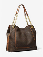 Marron/Noisette - MICHAEL KORS Grand sac porté épaule Piper à logo Marron/Noisette