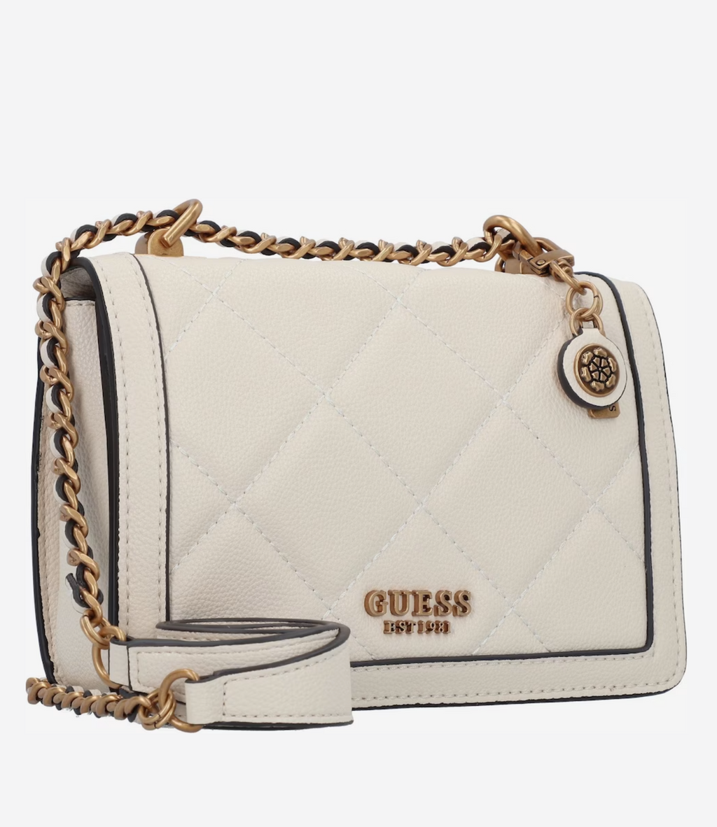 Beige - GUESS Sac à bandoulière abey surpiqué