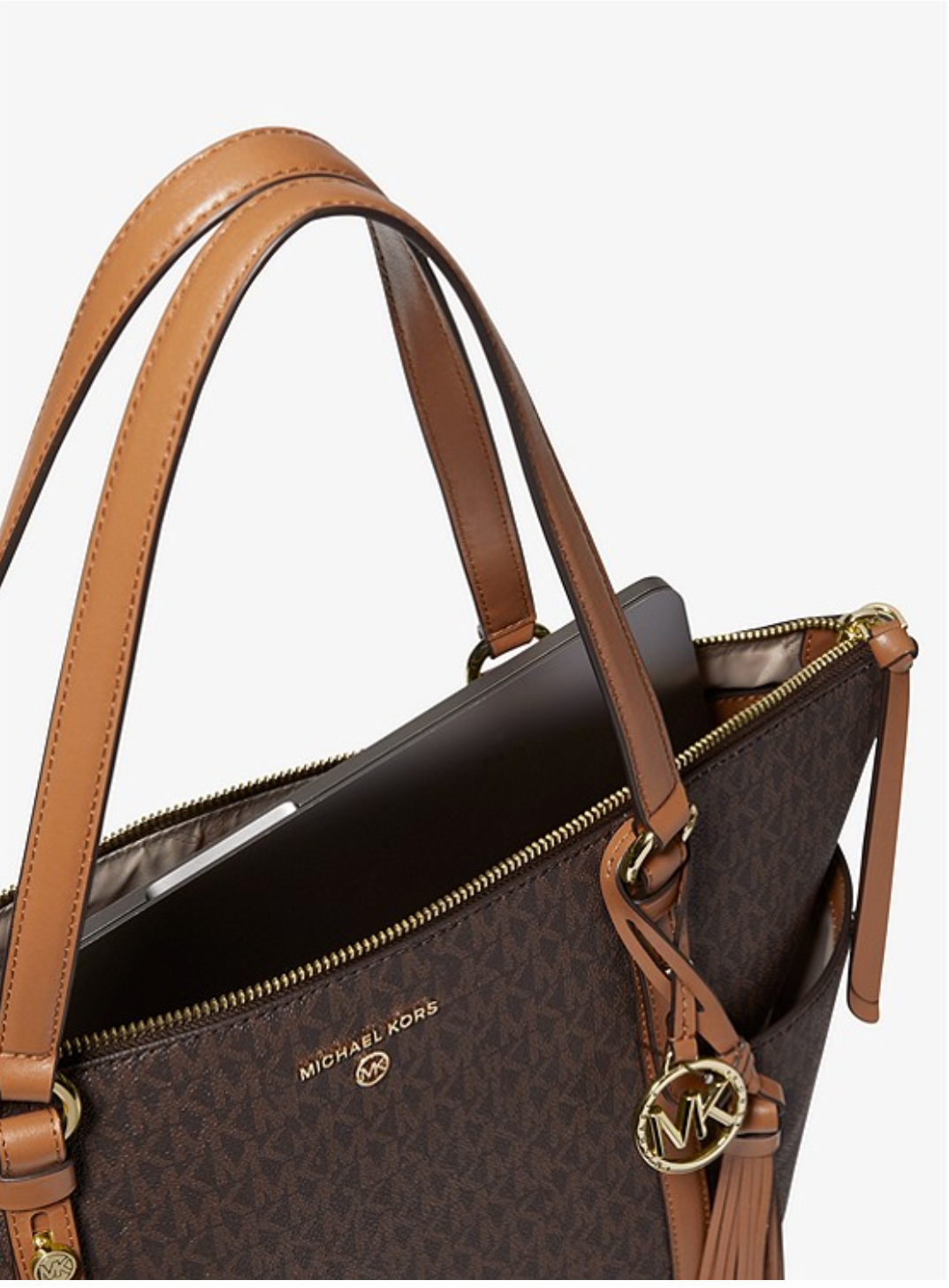 Bronze Noisette - MICHAEL KORS Grand cabas Sullivan à logo avec glissière supérieure Bronze/Noisette