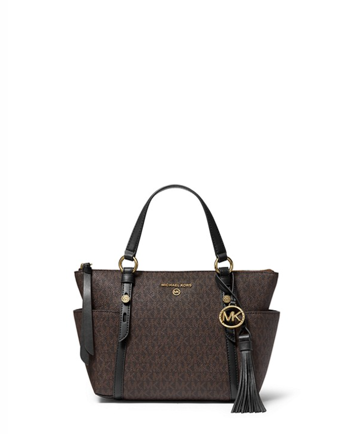 Marron Noir - Grand cabas Sullivan à logo avec glissière supérieure Marron/Noir