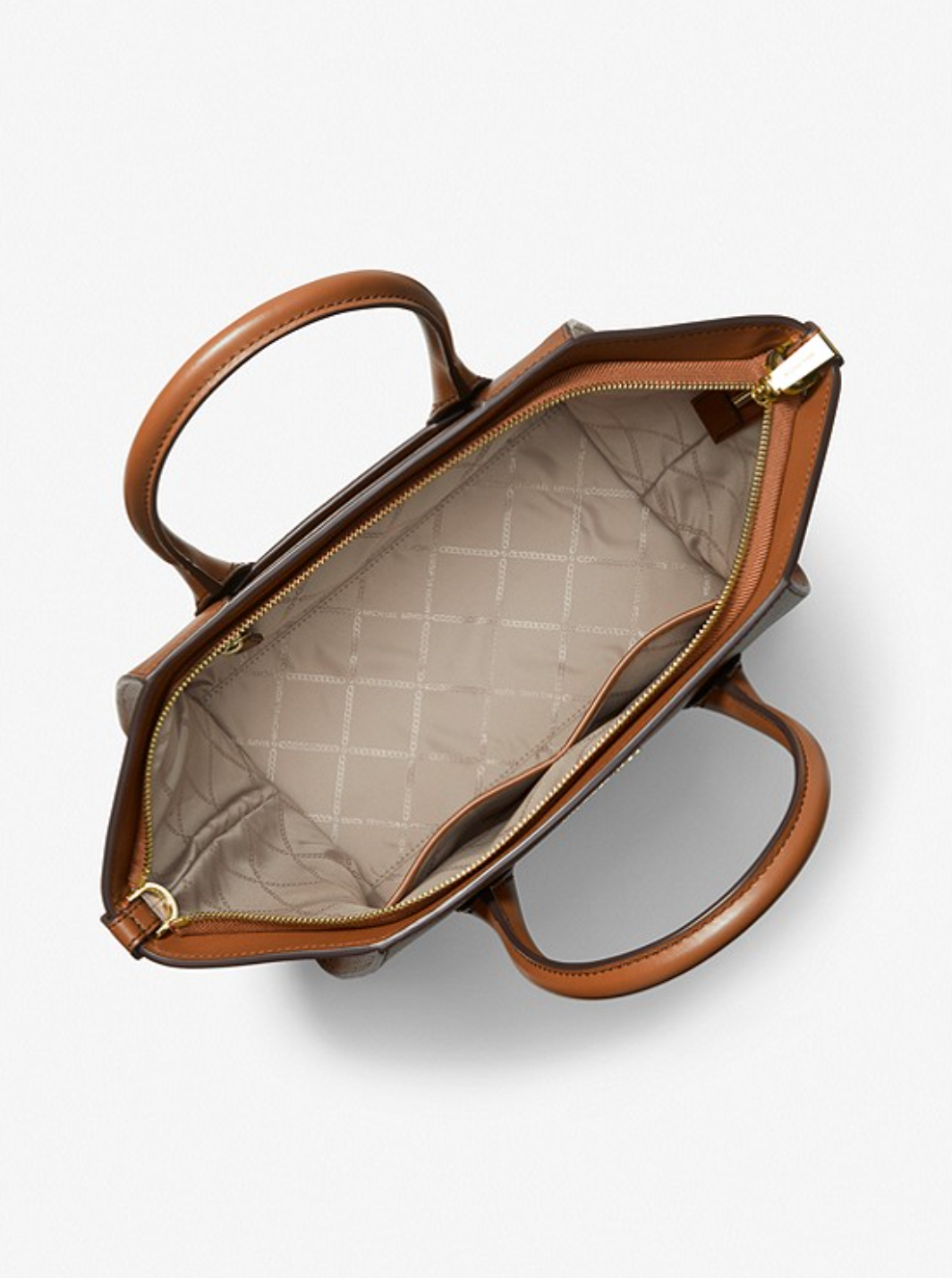 Camel - MICHAEL KORS Grand sac Avril en cuir à glissière supérieure Camel