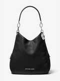 Noir argent - Grand sac porté épaule Lillie en cuir Bronze/Noisette