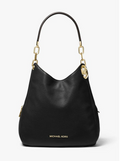 Noir doré - Grand sac porté épaule Lillie en cuir Bronze/Noisette