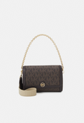 Marron/Noir - Petit sac à bandoulière convertible Freya avec logo Marron/Noisette