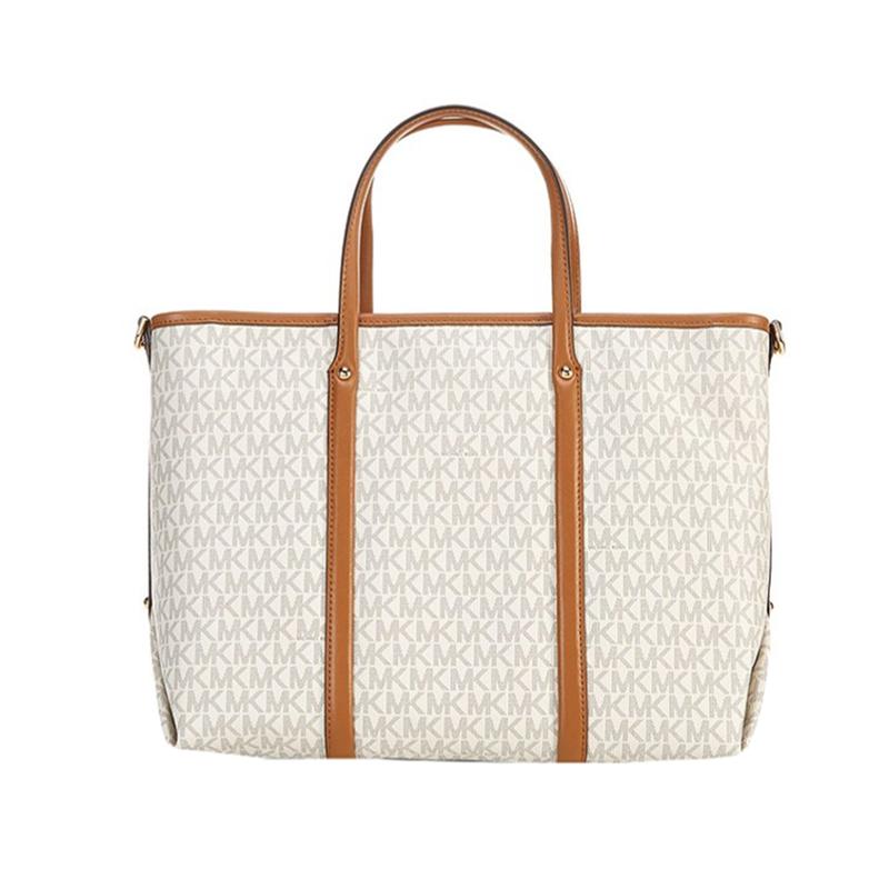 Vanilla/ Acorn - MICHAEL KORS Sac à main Beck Brown/BLK